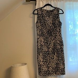 Leopard print midi dress